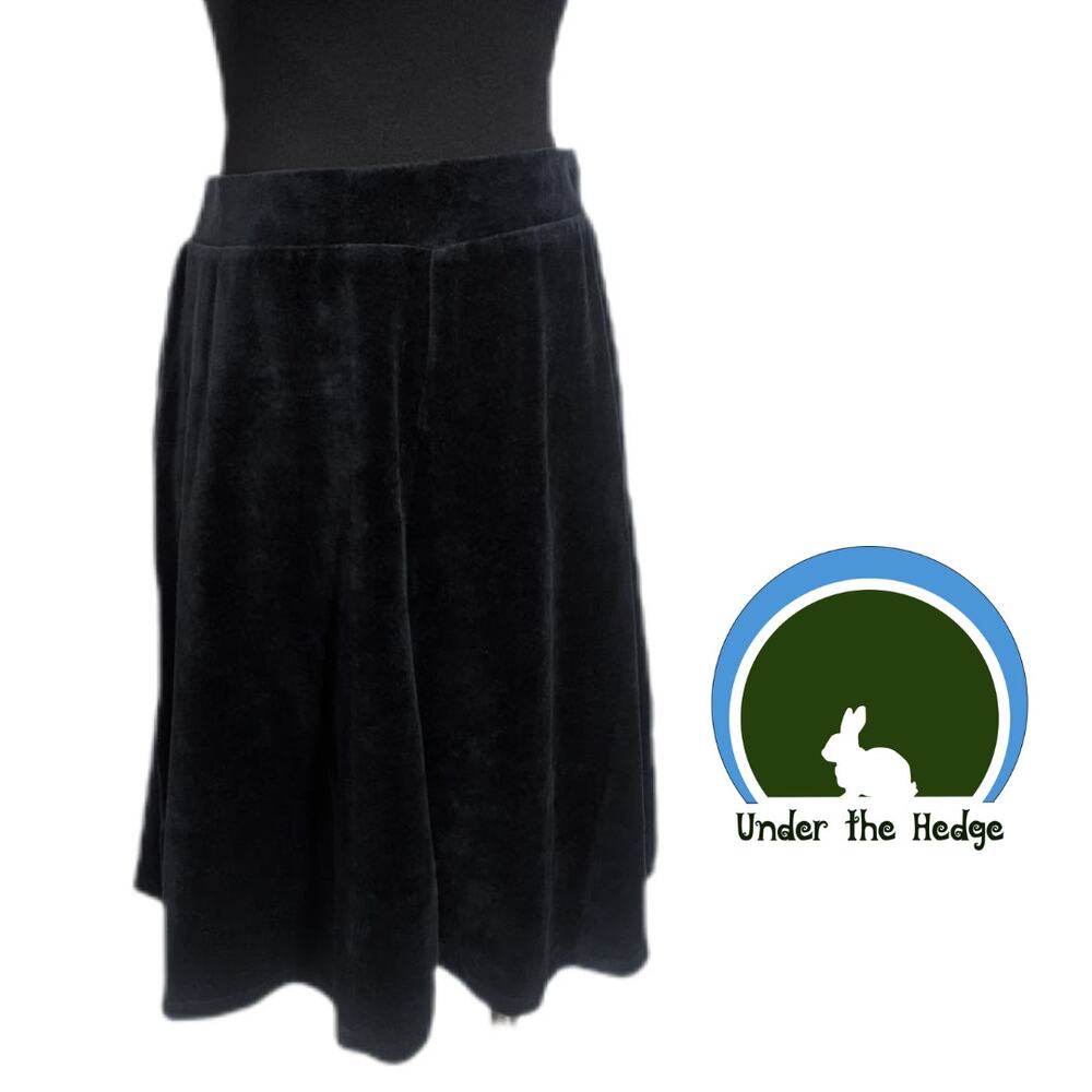 y2k Isabella Bird Black Velour Skirt XL X1 Whimsigoth Fairy Grunge